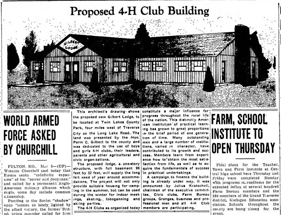 Twin Lakes Park (Gilbert Lodge) - Mar 5 1946 Article On Opening (newer photo)